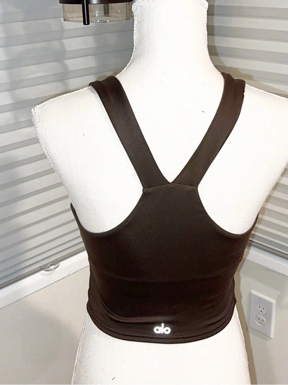 ALO Yoga Airbrush Real Bra Tank Brown